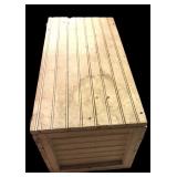 Vintage Wooden Storage Box with Hinged Lid Vintage Wooden Storage Box with Hinged Lid