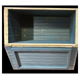 Vintage Wooden Storage Box with Hinged Lid Vintage Wooden Storage Box with Hinged Lid