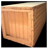 Vintage Wooden Storage Box with Hinged Lid Vintage Wooden Storage Box with Hinged Lid