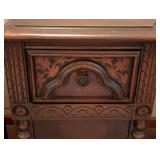 Vintage Carved Mahogany Writing Desk Vintage Carved Mahogany Writing Desk