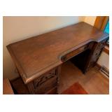 Vintage Carved Mahogany Writing Desk Vintage Carved Mahogany Writing Desk