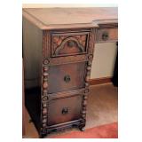 Vintage Carved Mahogany Writing Desk Vintage Carved Mahogany Writing Desk