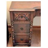 Vintage Carved Mahogany Writing Desk Vintage Carved Mahogany Writing Desk