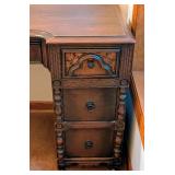 Vintage Carved Mahogany Writing Desk Vintage Carved Mahogany Writing Desk