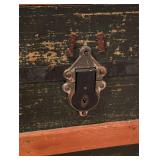 Vintage Painted Wood Steamer Trunk Vintage Painted Wood Steamer Trunk