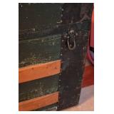 Vintage Painted Wood Steamer Trunk Vintage Painted Wood Steamer Trunk