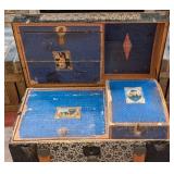 Antique Metal Dome Top Steamer Trunk Antique Metal Dome Top Steamer Trunk