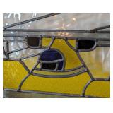Vintage Stained Glass Race Car Panel Vintage Stained Glass Race Car Panel