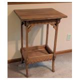 Eastlake Carved Wood Side Table Eastlake Carved Wood Side Table