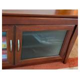 Wood and Glass Console Cabinet Wood and Glass Console Cabinet