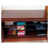 Wood and Glass Console Cabinet Wood and Glass Console Cabinet
