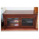 Wood and Glass Console Cabinet Wood and Glass Console Cabinet
