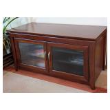 Wood and Glass Console Cabinet Wood and Glass Console Cabinet