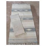 Ortega Navajo Woven Wool Accent Rug and Table Runner Ortega Navajo Woven Wool Accent Rug and Table Runner