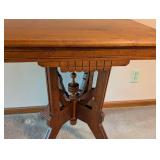 Carved Walnut Eastlake Parlor Table Carved Walnut Eastlake Parlor Table