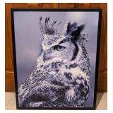 Large Framed Great Horned Owl Photo Print Large Framed Great Horned Owl Photo Print