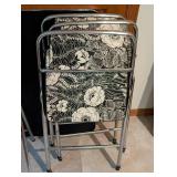 Vintage Cosco Floral Folding Table Set Vintage Cosco Floral Folding Table Set