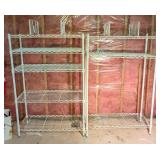 Pair of Metal Wire Storage Shelves Pair of Metal Wire Storage Shelves