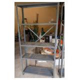 Pair of Grey Metal Storage Shelves Pair of Grey Metal Storage Shelves