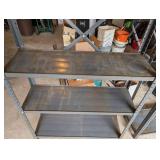 Pair of Grey Metal Storage Shelves Pair of Grey Metal Storage Shelves