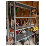 Pair of Grey Metal Storage Shelves Pair of Grey Metal Storage Shelves
