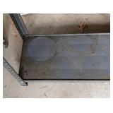 Pair of Grey Metal Storage Shelves Pair of Grey Metal Storage Shelves