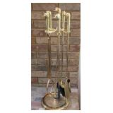 Vintage Brass Duck Handle Fireplace Tool Set Vintage Brass Duck Handle Fireplace Tool Set