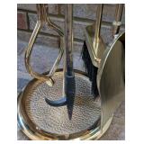 Vintage Brass Duck Handle Fireplace Tool Set Vintage Brass Duck Handle Fireplace Tool Set