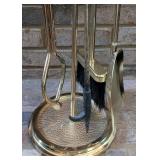 Vintage Brass Duck Handle Fireplace Tool Set Vintage Brass Duck Handle Fireplace Tool Set