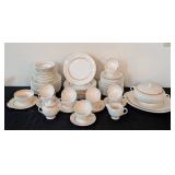 Salem China Co.Salmon and  23K Gold Trim Dish Set Salem China Co.Salmon and  23K Gold Trim Dish Set