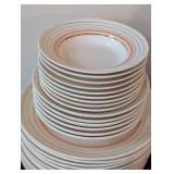 Salem China Co.Salmon and  23K Gold Trim Dish Set Salem China Co.Salmon and  23K Gold Trim Dish Set