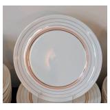 Salem China Co.Salmon and  23K Gold Trim Dish Set Salem China Co.Salmon and  23K Gold Trim Dish Set