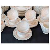 Salem China Co.Salmon and  23K Gold Trim Dish Set Salem China Co.Salmon and  23K Gold Trim Dish Set