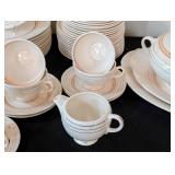 Salem China Co.Salmon and  23K Gold Trim Dish Set Salem China Co.Salmon and  23K Gold Trim Dish Set