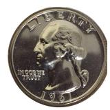 1961-P | Gem Proof Washington Quarter |  BU Condition! 1961-P | Gem Proof Washington Quarter |  BU Condition!