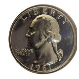 1961-P  |  Gem Proof Washington Quarter |  BU Condition! 1961-P  |  Gem Proof Washington Quarter |  BU Condition!