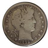 1898-P | Barber Half Dollar | Nice Coin | SILVER! 1898-P | Barber Half Dollar | Nice Coin | SILVER!