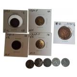 Collection of vintage pennies from 1846 to 1943, totaling 10 pennies! Collection of vintage pennies from 1846 to 1943, totaling 10 pennies!