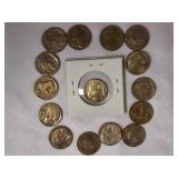 15 Buffalo Nickels- Variety of years 15 Buffalo Nickels- Variety of years