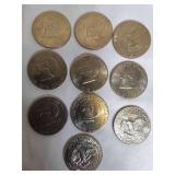 10 Ike Dollars from different years and mints Very Nice Coins. 10 Ike Dollars from different years and mints Very Nice Coins.