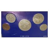 Collection of Barber coins, along with Liberty nickels and Indian Head pennies, featuring a lot of silver. Collection of Barber coins, along with Liberty nickels and Indian Head pennies, featuring a lot of silver.
