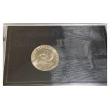 1976 Eisenhower Dollar with Moon Landing Display – Very Nice! Collectible. 1976 Eisenhower Dollar with Moon Landing Display – Very Nice! Collectible.