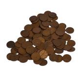 One bag with 120 wheat pennies. The years and mint marks are different. One bag with 120 wheat pennies. The years and mint marks are different.