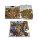 Three Euro Starter Kits featuring non-circulated coins from when Europe transitioned to the Euro Three Euro Starter Kits featuring non-circulated coins from when Europe transitioned to the Euro