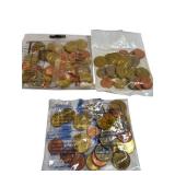 Three Euro Starter Kits featuring non-circulated coins from when Europe transitioned to the Euro Three Euro Starter Kits featuring non-circulated coins from when Europe transitioned to the Euro