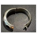 Hinged Sterling Silver and Onyx Cuff Bracelet Hinged Sterling Silver and Onyx Cuff Bracelet