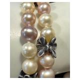Anne King Sterling Silver and 14K Gold Pearl Bracelet & Earrings Set Anne King Sterling Silver and 14K Gold Pearl Bracelet & Earrings Set