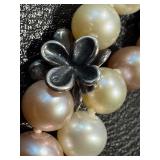 Anne King Sterling Silver and 14K Gold Pearl Bracelet & Earrings Set Anne King Sterling Silver and 14K Gold Pearl Bracelet & Earrings Set