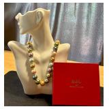 Faux Kenneth Jay Lane Multi-color Pearl Necklace, Adjustable 18-21 Inches Faux Kenneth Jay Lane Multi-color Pearl Necklace, Adjustable 18-21 Inches