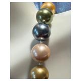 Faux Kenneth Jay Lane Multi-color Pearl Necklace, Adjustable 18-21 Inches Faux Kenneth Jay Lane Multi-color Pearl Necklace, Adjustable 18-21 Inches